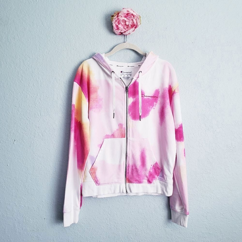Champion Tie Dye Full Zip Hooded Jacket